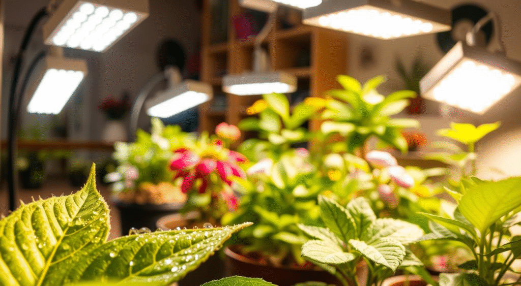 Measuring grow light intensity for indoor plants