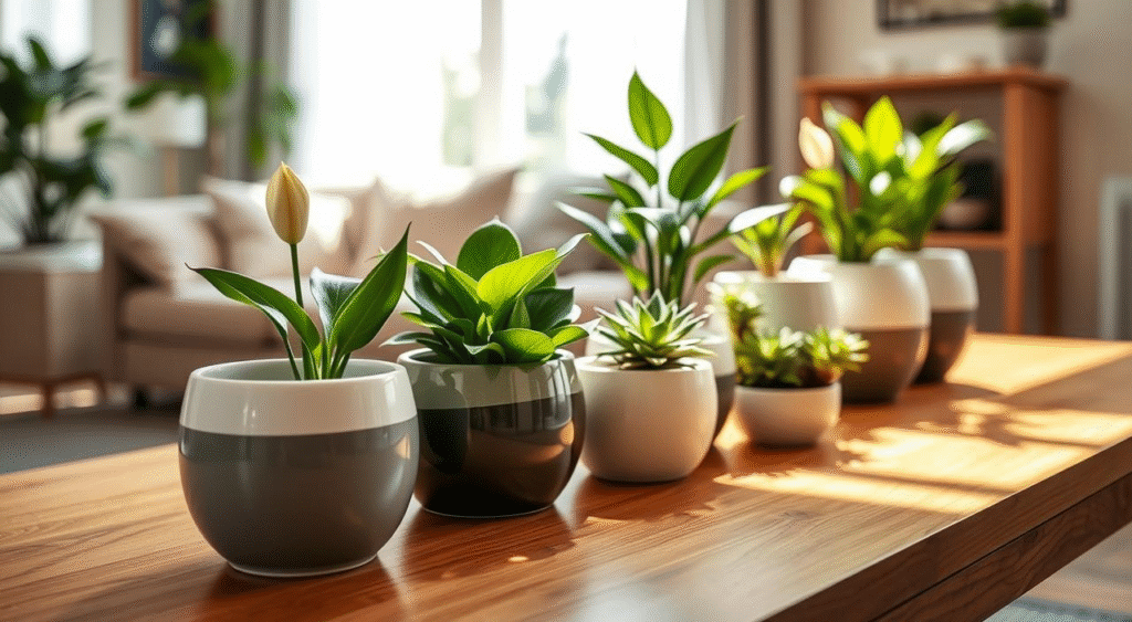 Self-watering planters for indoor use