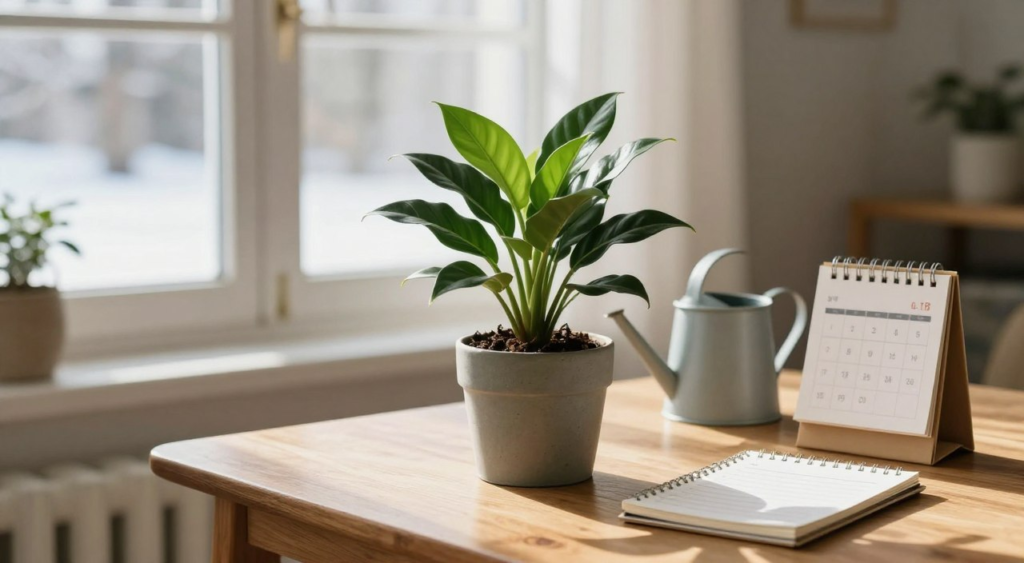 ZZ plant watering schedule in winter