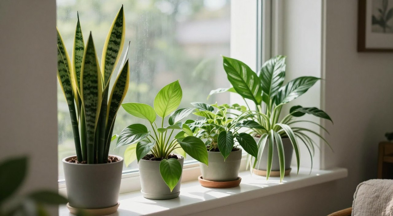 North-facing window plants